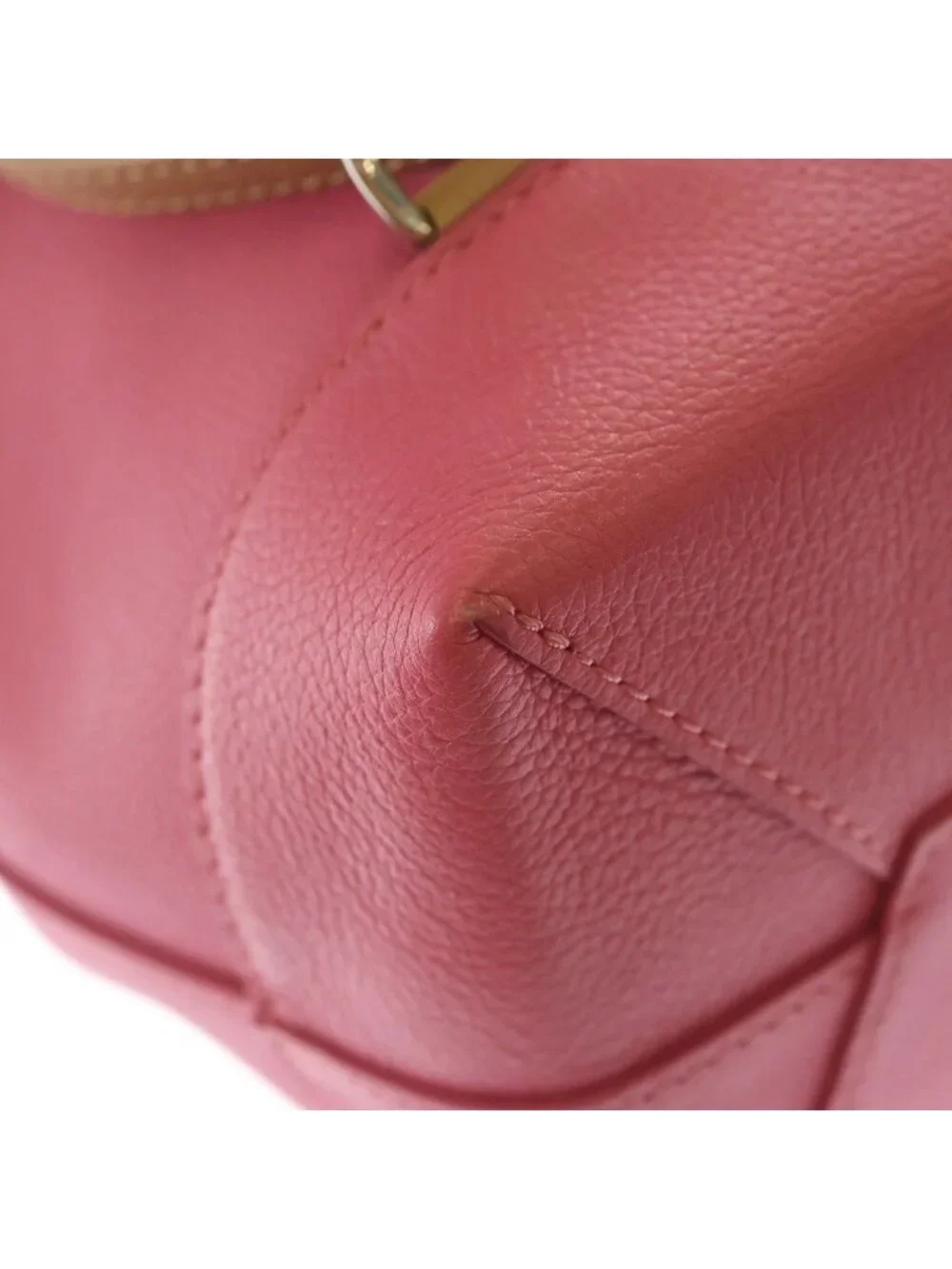 Louis Vuitton Lockme Backpack Pink Brown Leather Silver